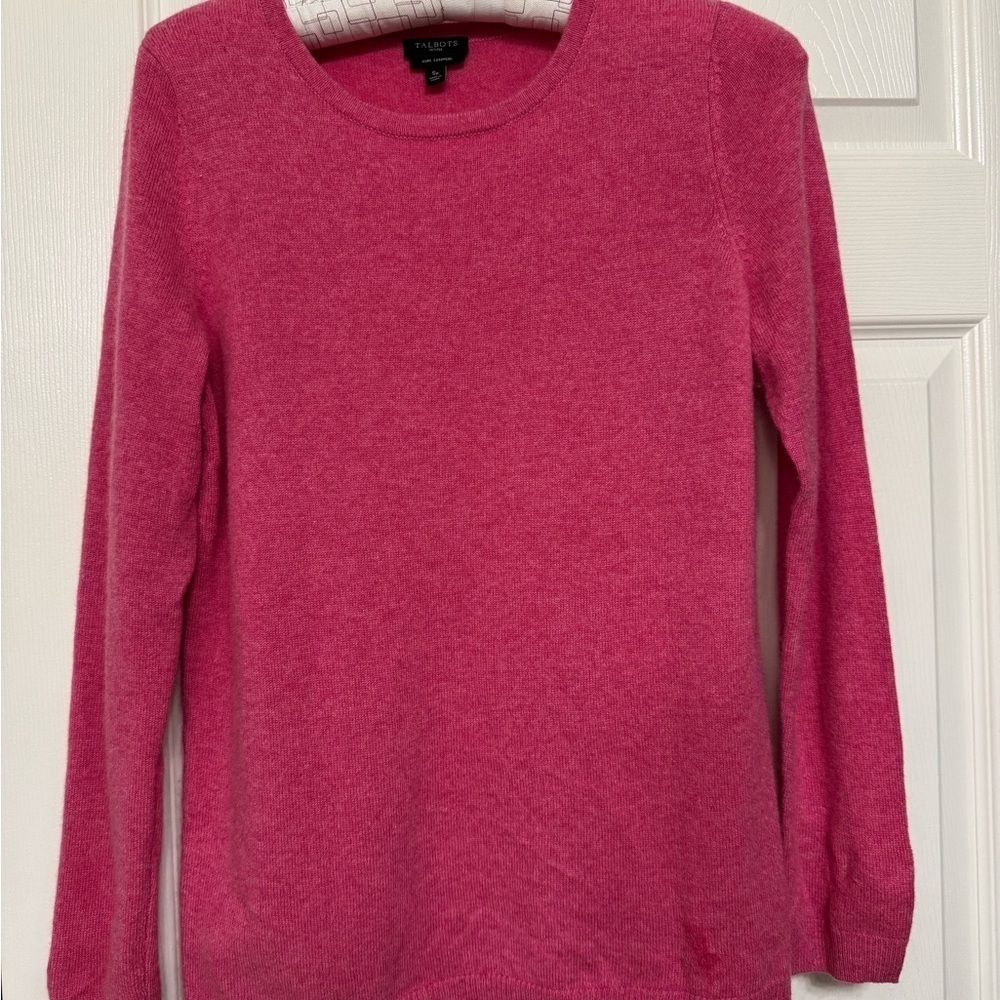 Talbots Pure Cashmere Sweater in Vibrant Pink - Picture 7 of 7